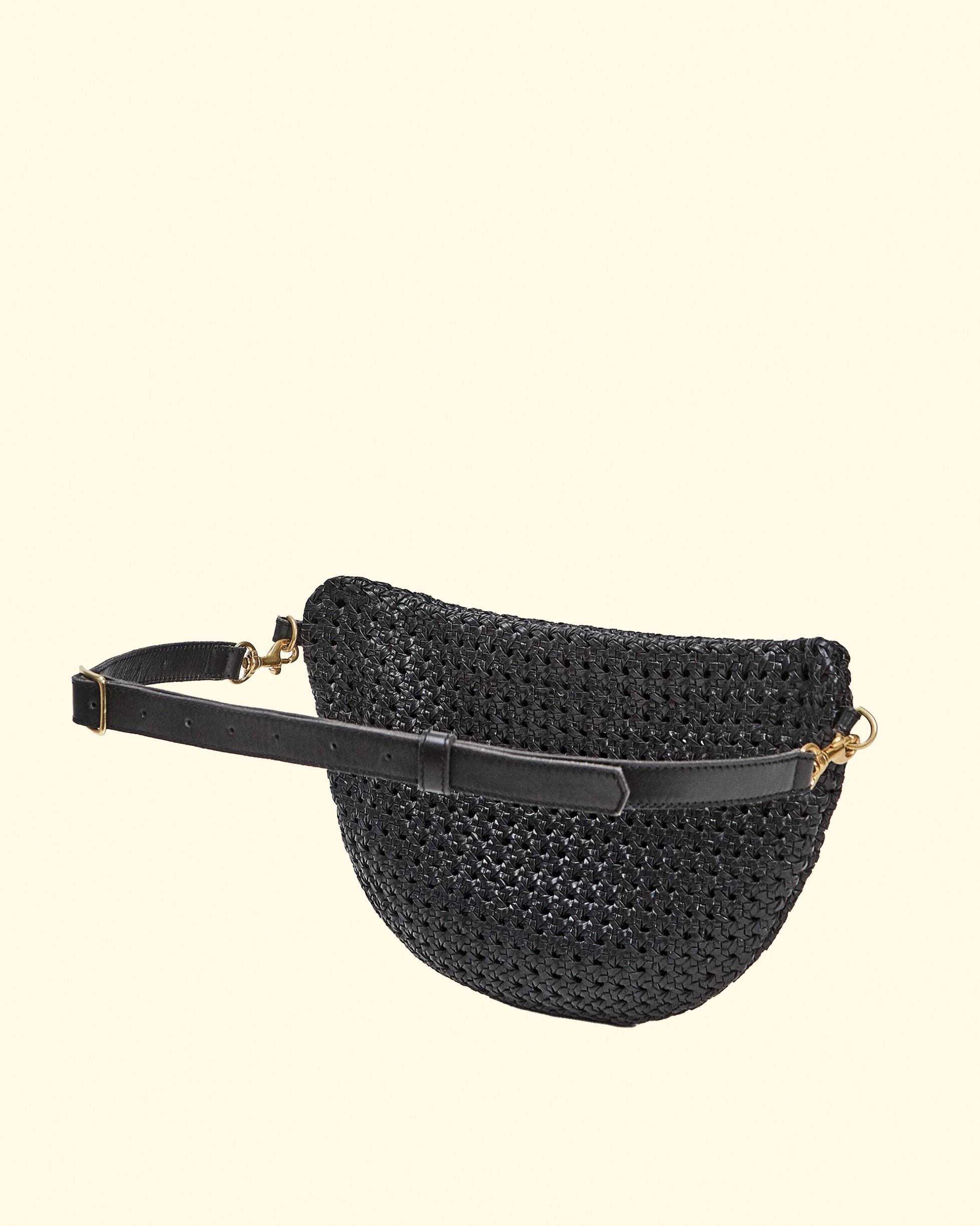 Clare V. Marisol Woven Leather Crossbody Bag in Toffee Diagonal Woven